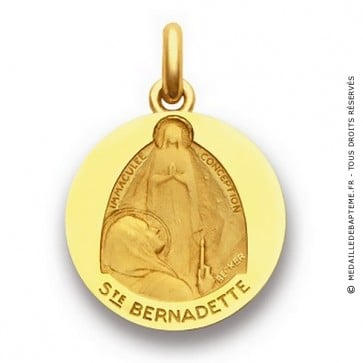 Médaille Sainte Bernadette Extase  - medaillle bapteme Becker