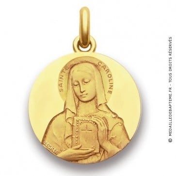 Médaille Sainte Caroline  - medaillle bapteme Becker