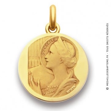 Médaille Sainte Cécile  - medaillle bapteme Becker