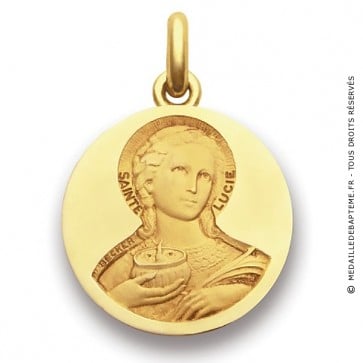 Médaille Sainte Lucie  - medaillle bapteme Becker