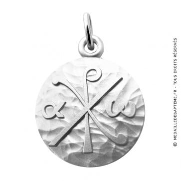 Médaille Chrisme martelée (Argent) Martineau