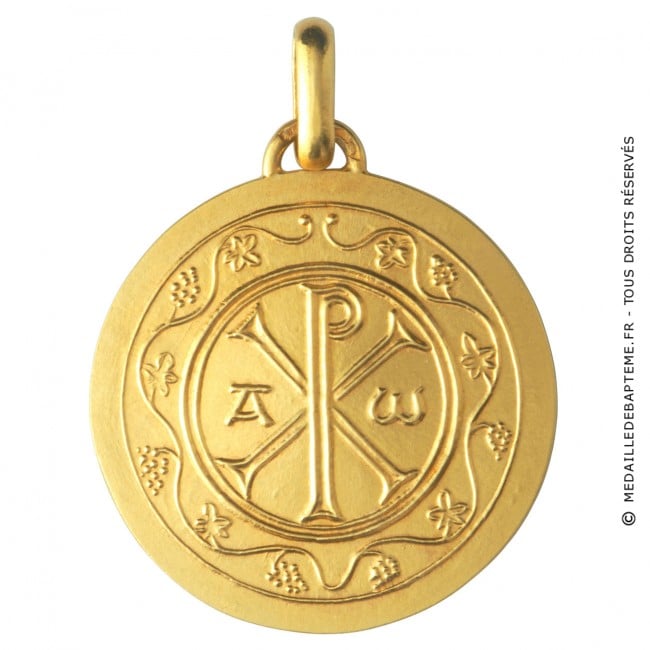Médaille Saint Christophe, Or jaune 750, 18mm - Argyor