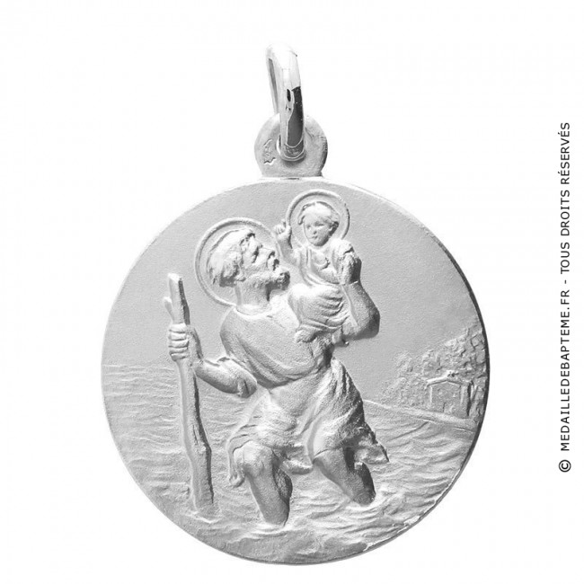 Médaille Saint Christophe en Argent
