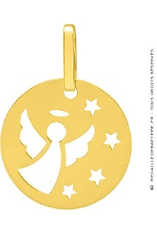 Médaille Etoiles Or Jaune 750 - 18 carats