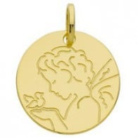 Médaille Ange à la Colombe (Or Jaune 9K)