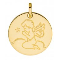 Médaille ange agenouillé (Or Jaune 9K)