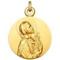 Médaille Vierge à l'enfant en Or Jaune 375 (18mm) Ref. 47516