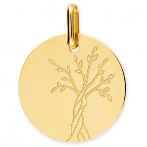 Médaille Arbre de Vie enraciné (or jaune)