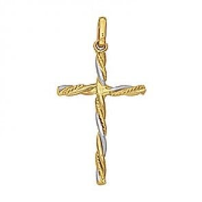 Croix Ciselée (Or Blanc)