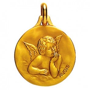 Médaille Enfant tête dans les nuages Or Jaune 16mm - Augis - Site Officiel