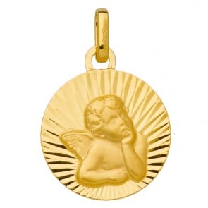 Médaille Ange aux rayons (Or Jaune)