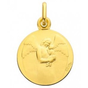 Médaille Ange Gardien et le bébé (Or Jaune)