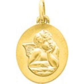 Médaille Ange ovale (Or Jaune 9K)