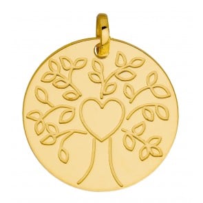 Médaille Le coeur de l'arbre (Or jaune 9K)