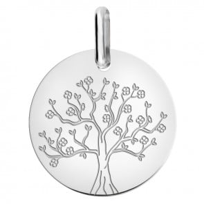 Médaille arbre de vie en fleurs