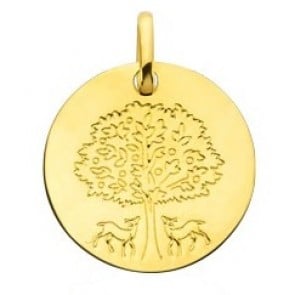 Médaille l'arbre de vie protecteur (Or Jaune)