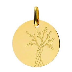 Médaille Arbre de Vie enraciné (or jaune 9K)
