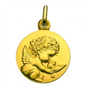 Médaille Ange à la Colombe (Or Jaune)