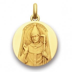 Médaille Saint Fabien  - medaillle bapteme Becker