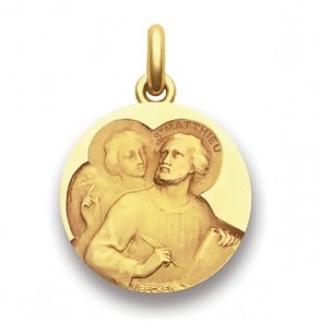 Médaille Saint Mathieu  - medaillle bapteme Becker