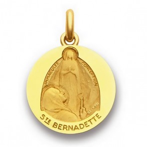 Médaille Sainte Bernadette Extase  - medaillle bapteme Becker