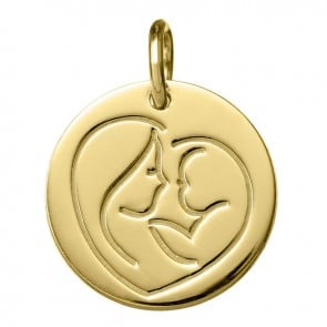 Médaille Coeur de Maman (Or jaune 9K)