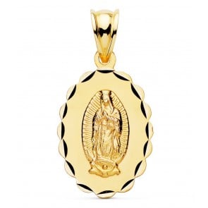 Médaille facetée Notre-Dame de Guadalupe (Or Jaune 9K)