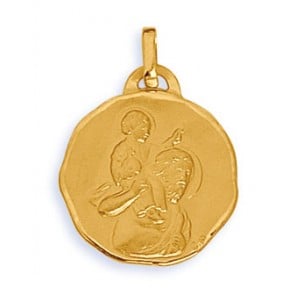 Médaille Saint Christophe Porteur (or jaune 9 carats)