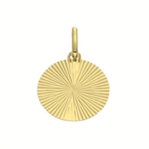 Médaille Solaire ciselée en rayons (Or Jaune 9K)