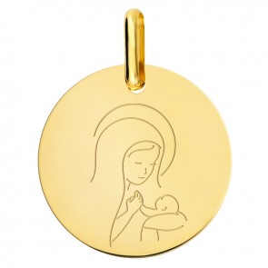 Médaille Vierge à l'Enfant Amour Maternel 