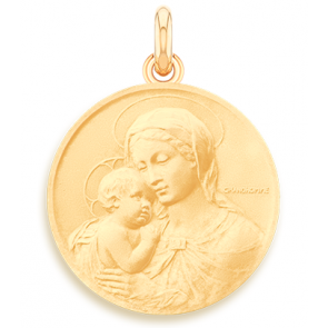 Médaille Vierge à l'Enfant - Botticelli  - medaillle bapteme Becker