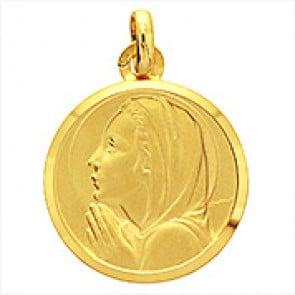 Médaille Vierge en prière avec bords polis