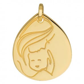 Médaille Maternité goutte (Or Jaune)