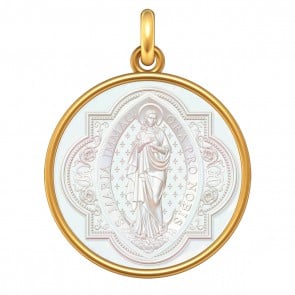 Médaille Vierge Immaculata (Or & Nacre)