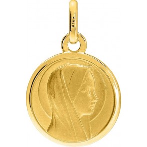 Médaille Vierge profil droit bord poli