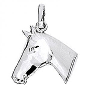 Pendentif Tête de Cheval (Or Blanc)