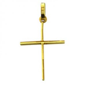 Pendentif croix bâton (or jaune)