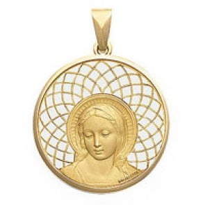 Médaille Vierge Amabilis  - medaillle bapteme Becker